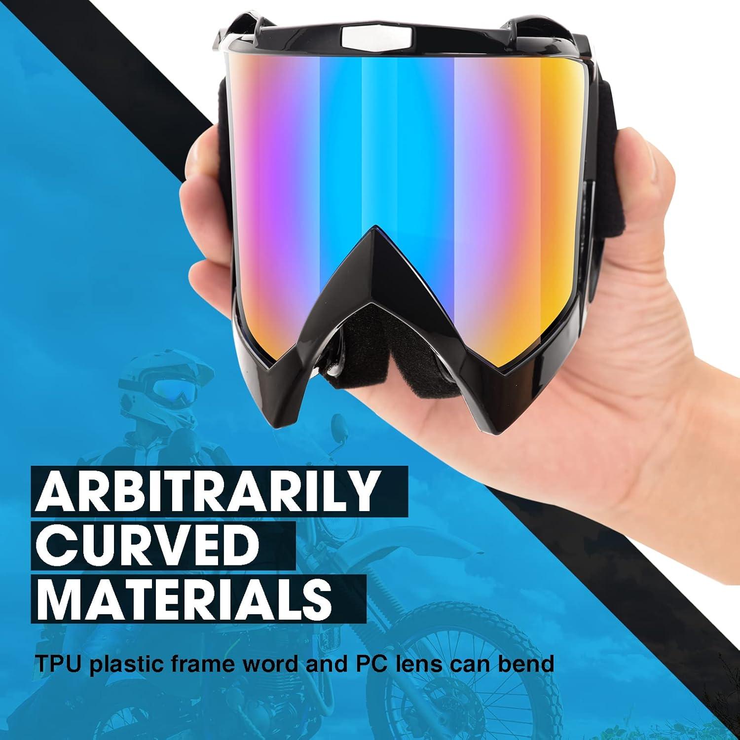 Gafas de Motocross MAMBAOUT Paquete de 2 Adultos UV