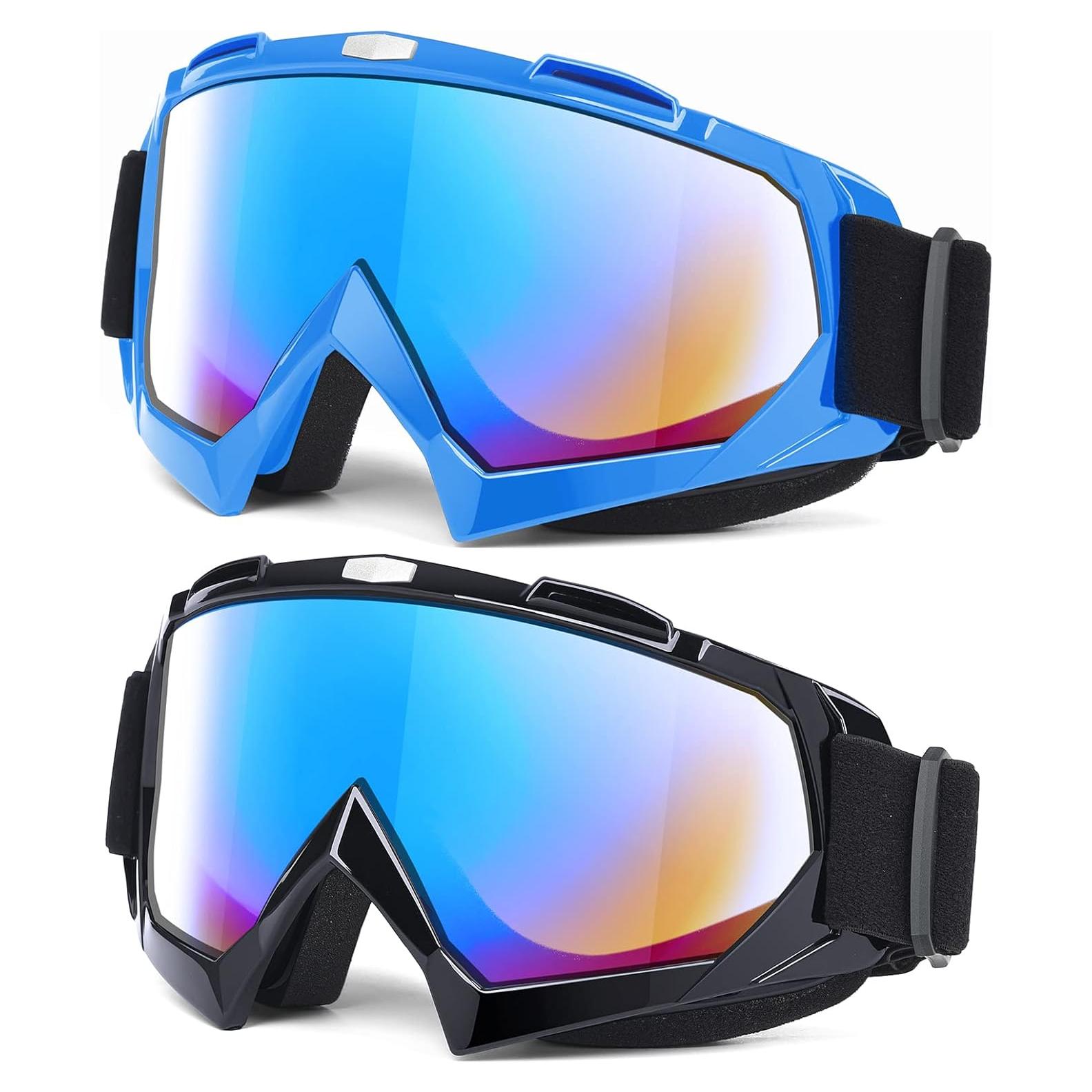 Gafas de Motocross MAMBAOUT Paquete de 2 UV Protección