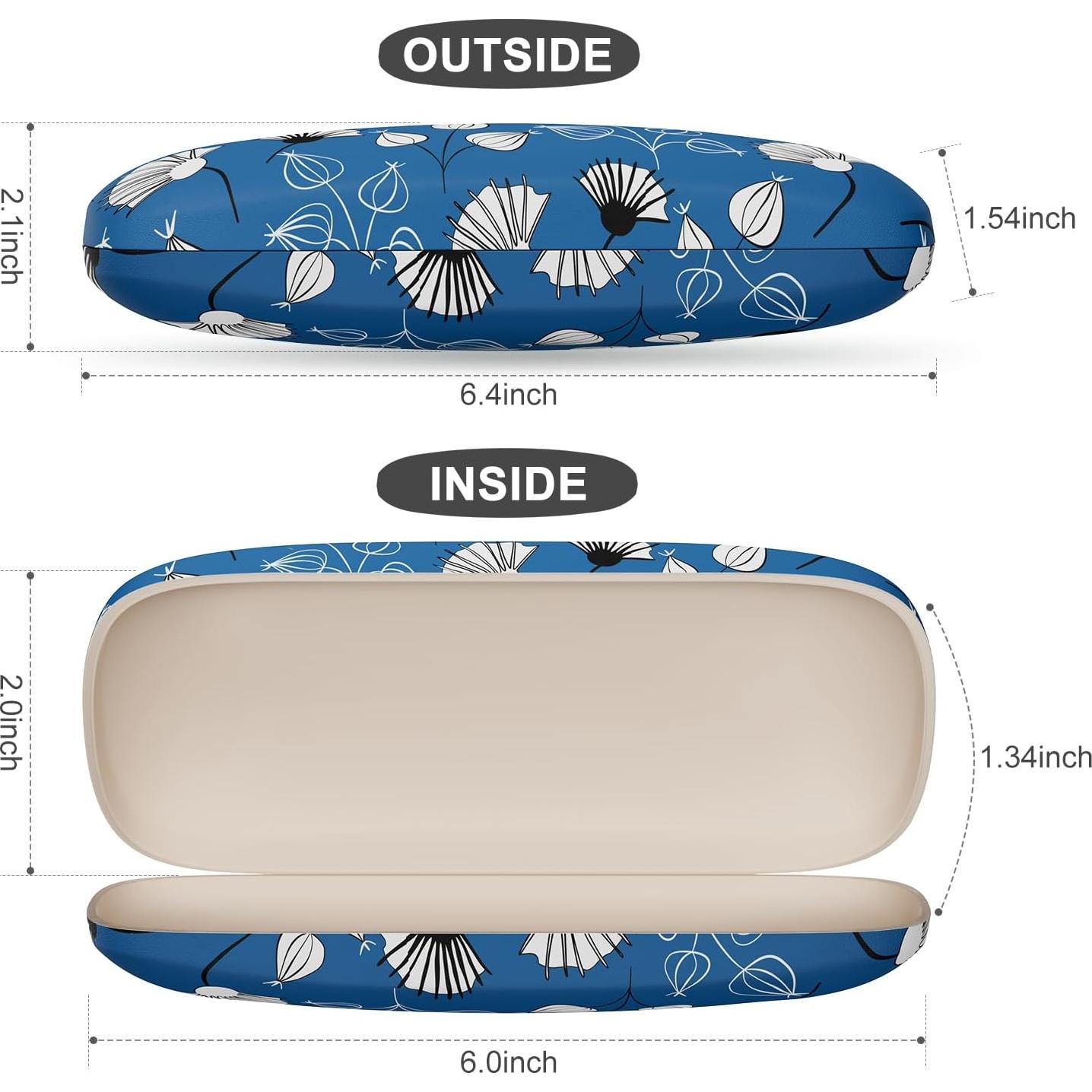 Estuche para Gafas ZAXMEY Duro Floral con Paño de Limpieza