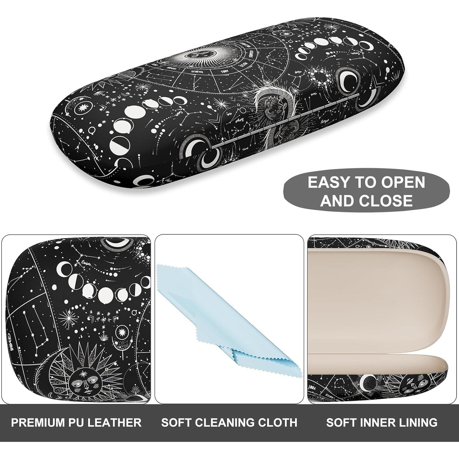 Estuche para Gafas ZAXMEY Duro Universal con Paño Limpieza