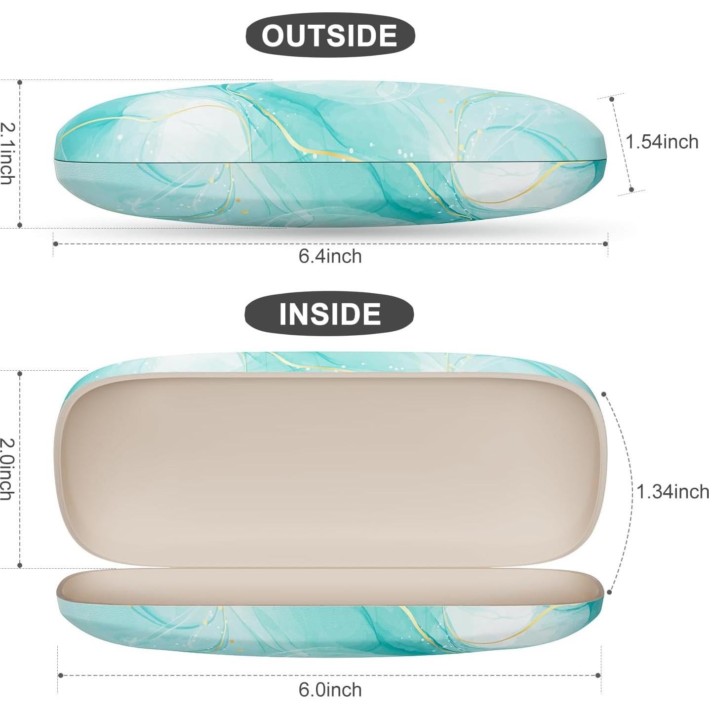 Estuche para Gafas ZAXMEY Duro Verde Soñado con Paño