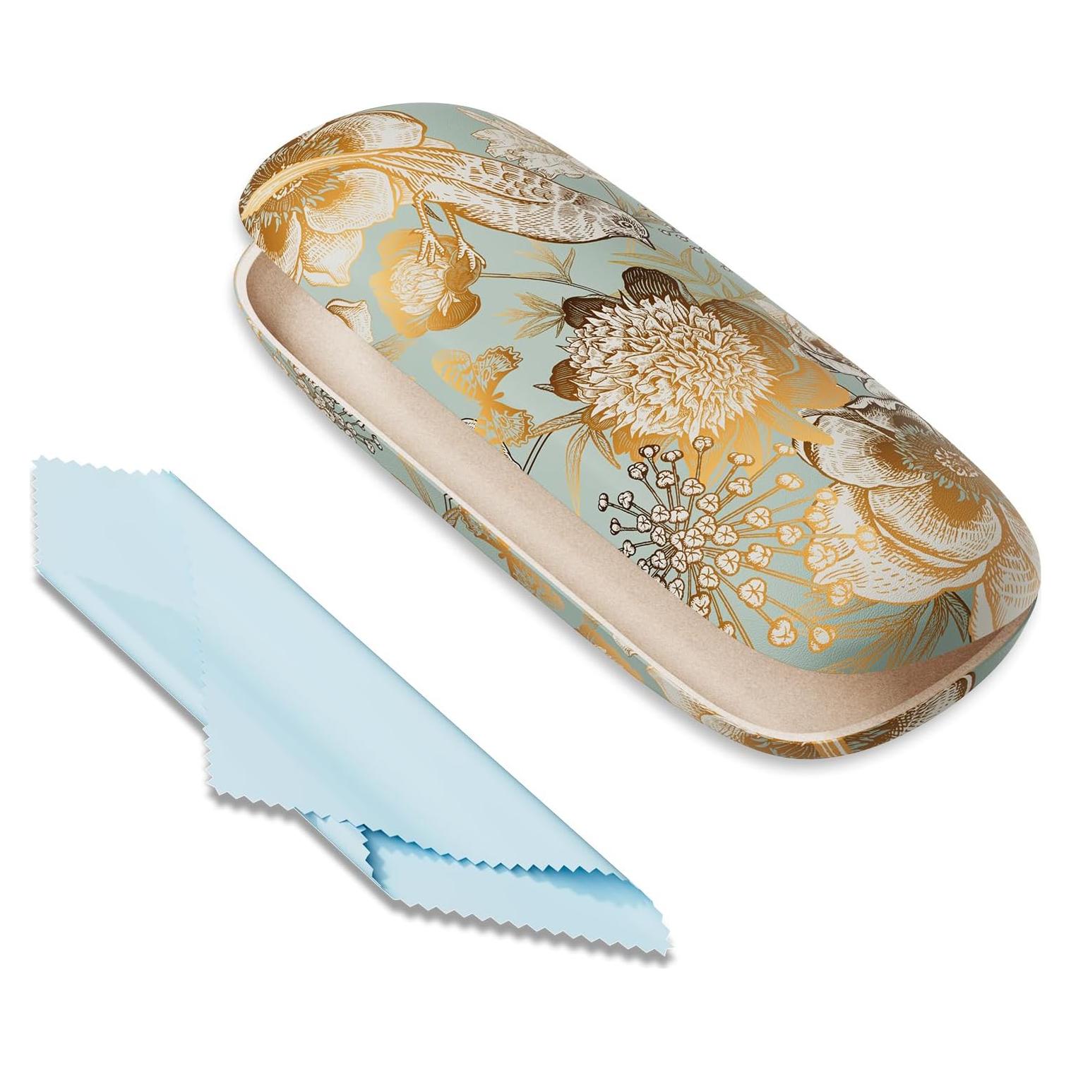 Estuche para Gafas ZAXMEY Duro Universal Floral con Paño