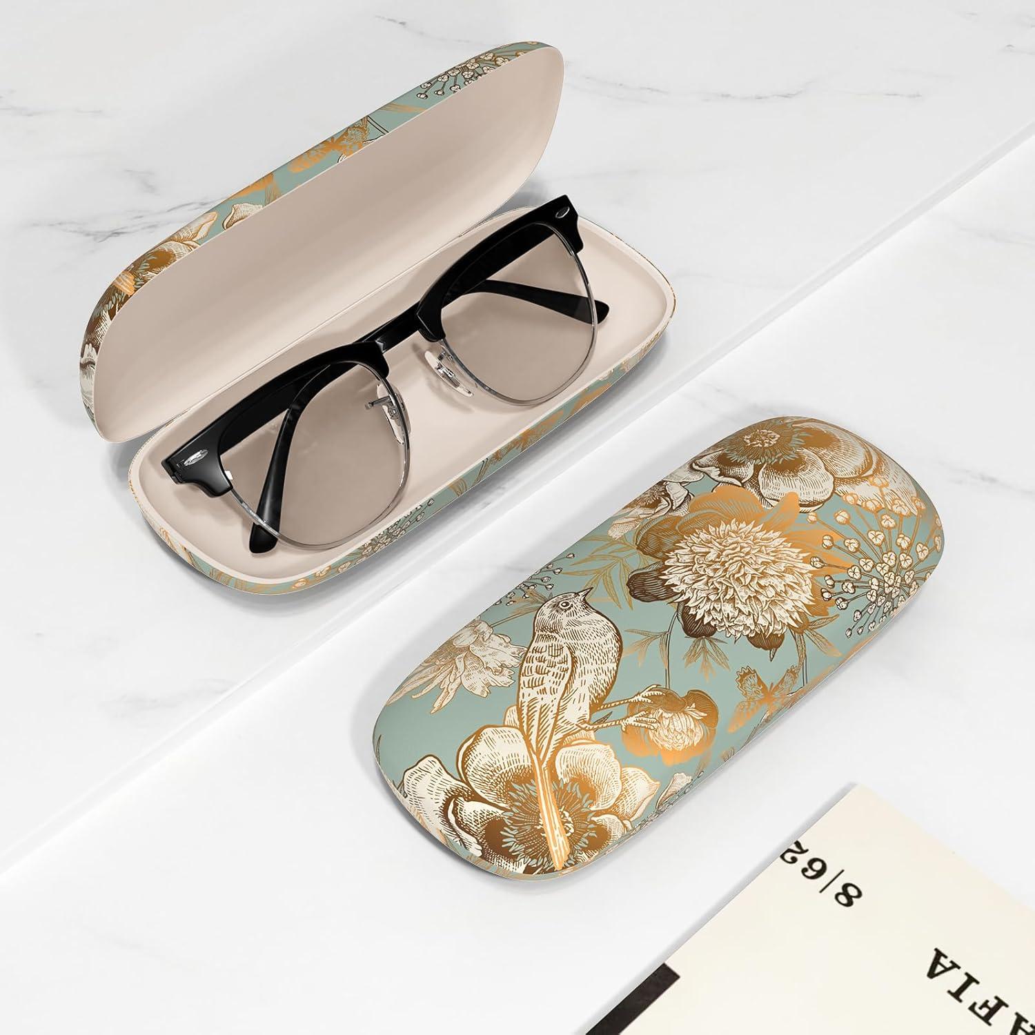Estuche para Gafas ZAXMEY Duro Universal Floral con Paño