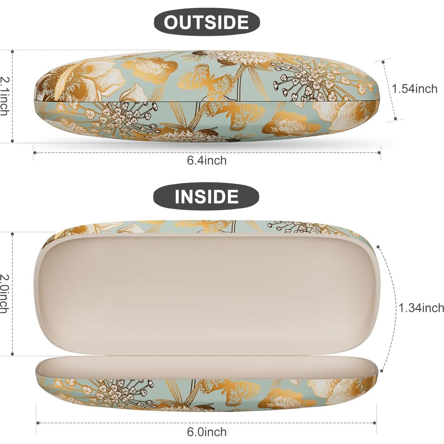 Estuche para Gafas ZAXMEY Duro Universal Floral con Paño