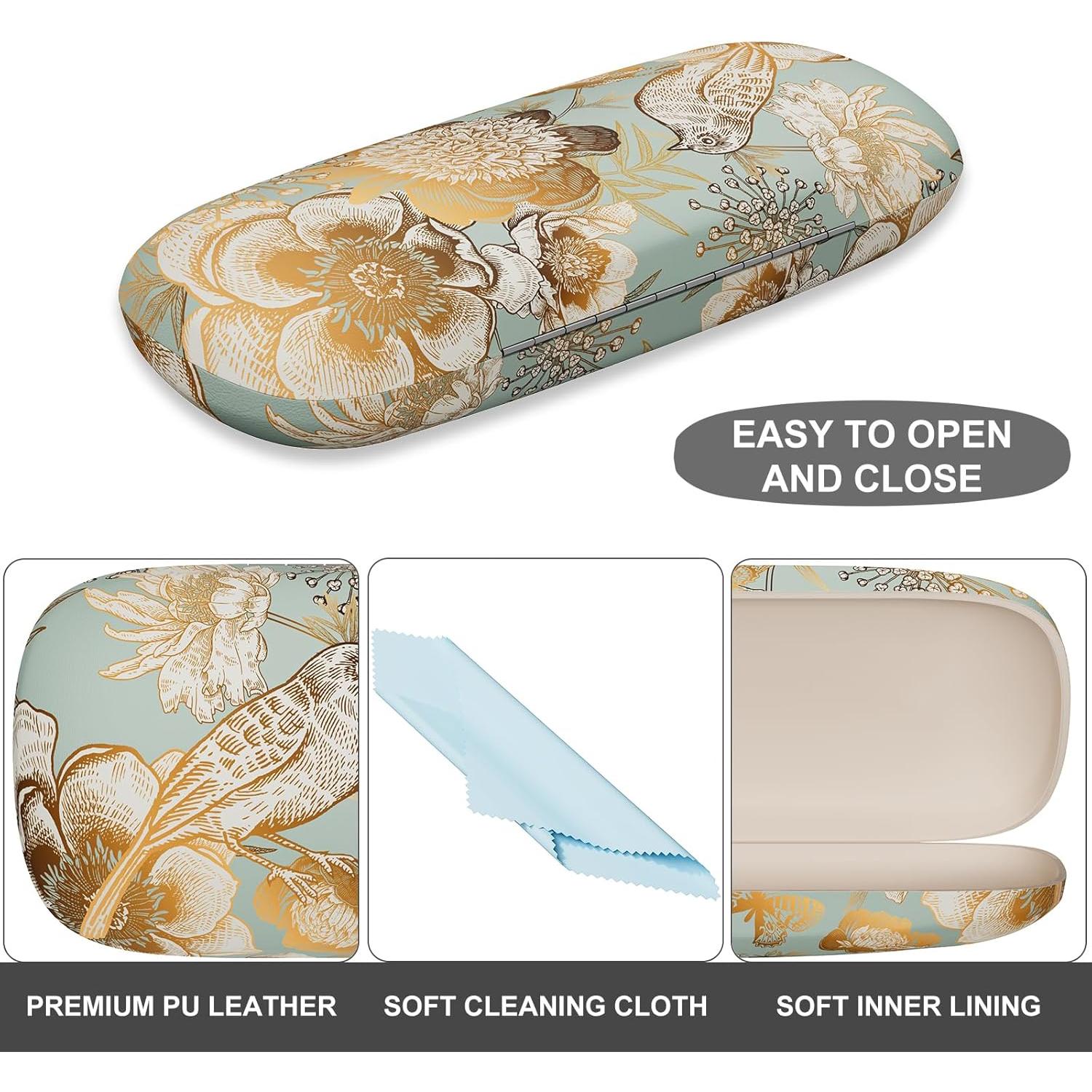 Estuche para Gafas ZAXMEY Duro Universal Floral con Paño