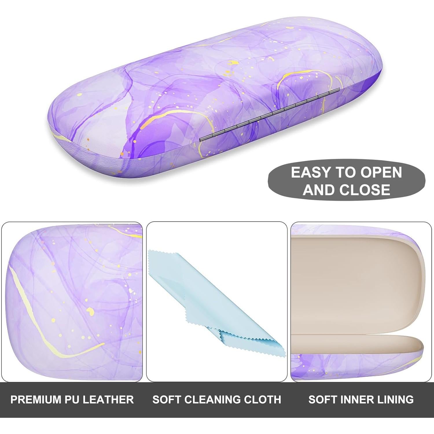 Estuche para Gafas ZAXMEY Duro Universal con Paño Limpieza