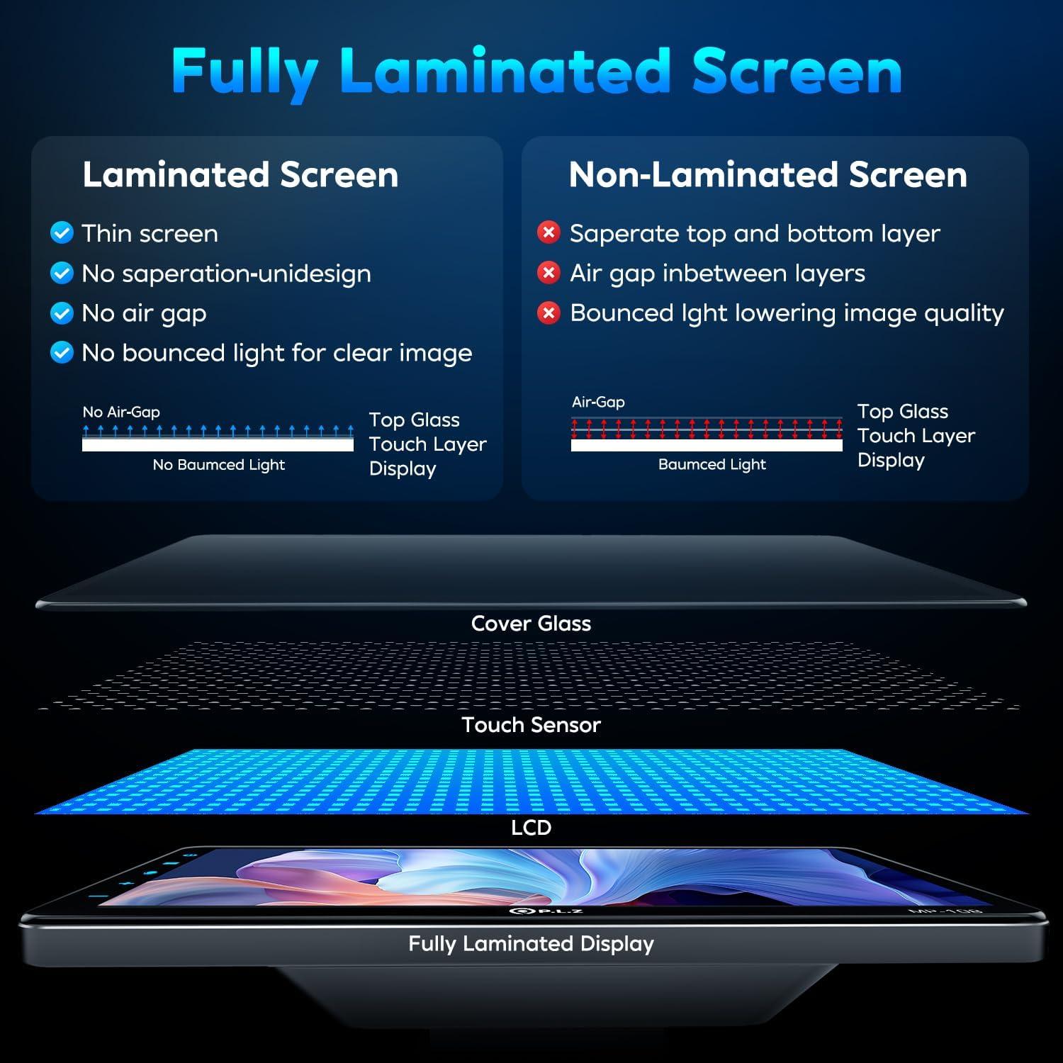 Estéreo de Coche PLZ MP-108 10.1" Pantalla Táctil Bluetooth