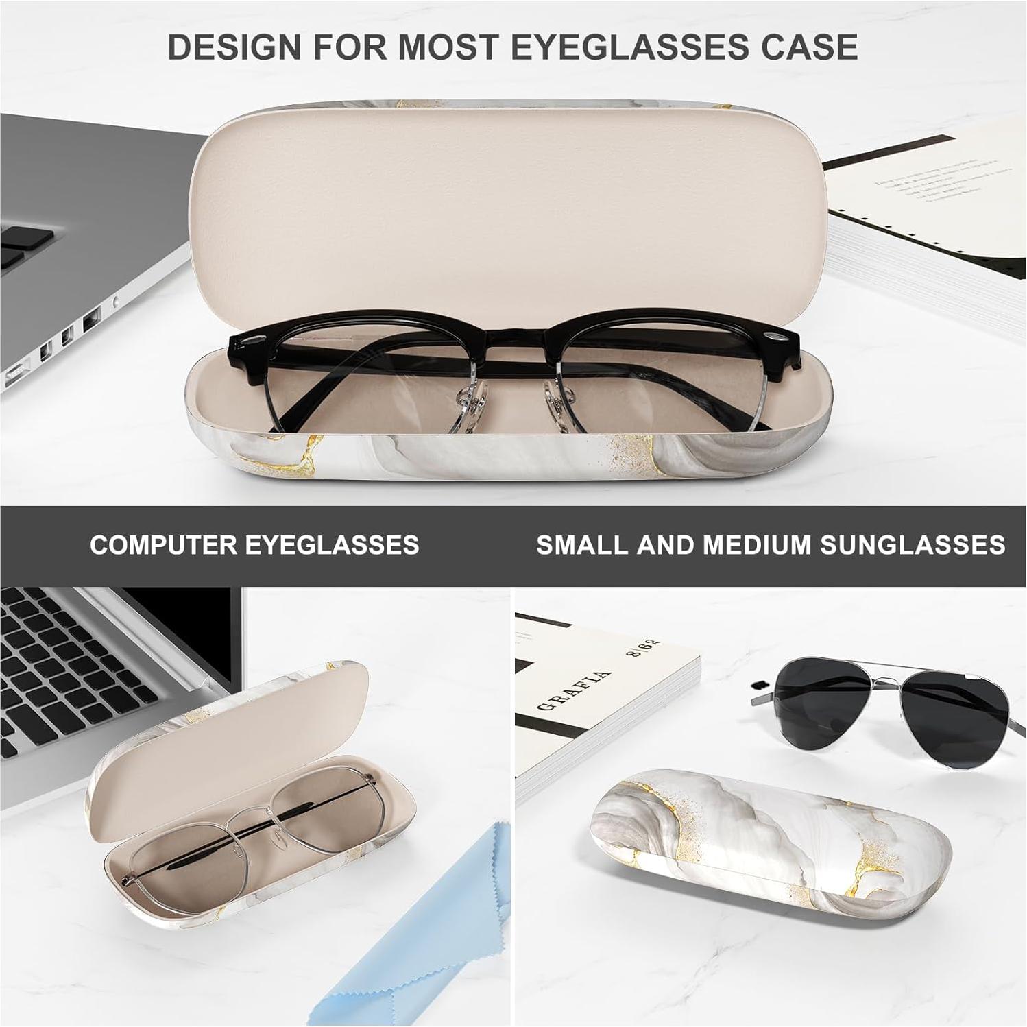 Estuche para Gafas ZAXMEY Duro con Paño de Limpieza