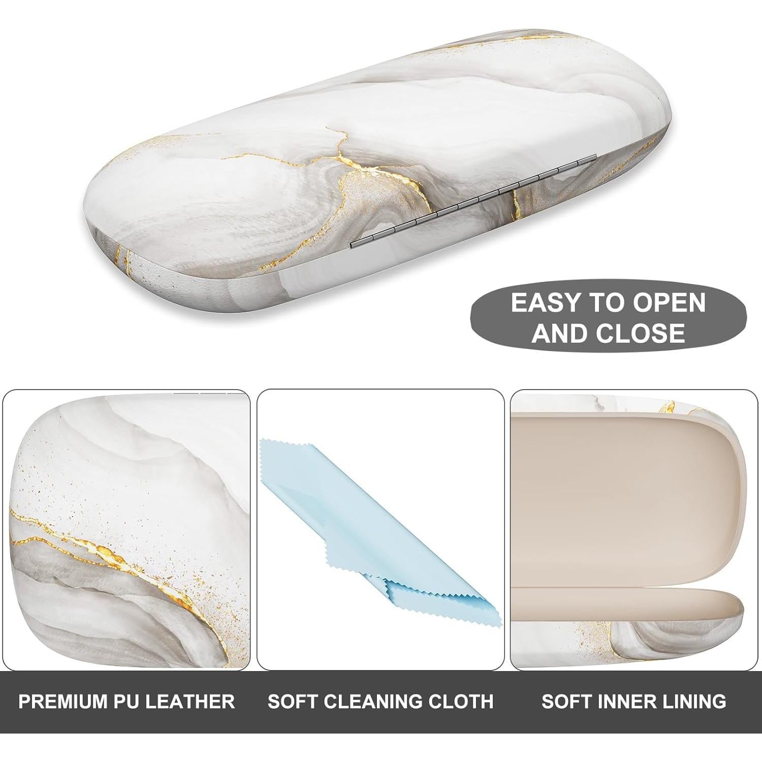 Estuche para Gafas ZAXMEY Duro con Paño de Limpieza