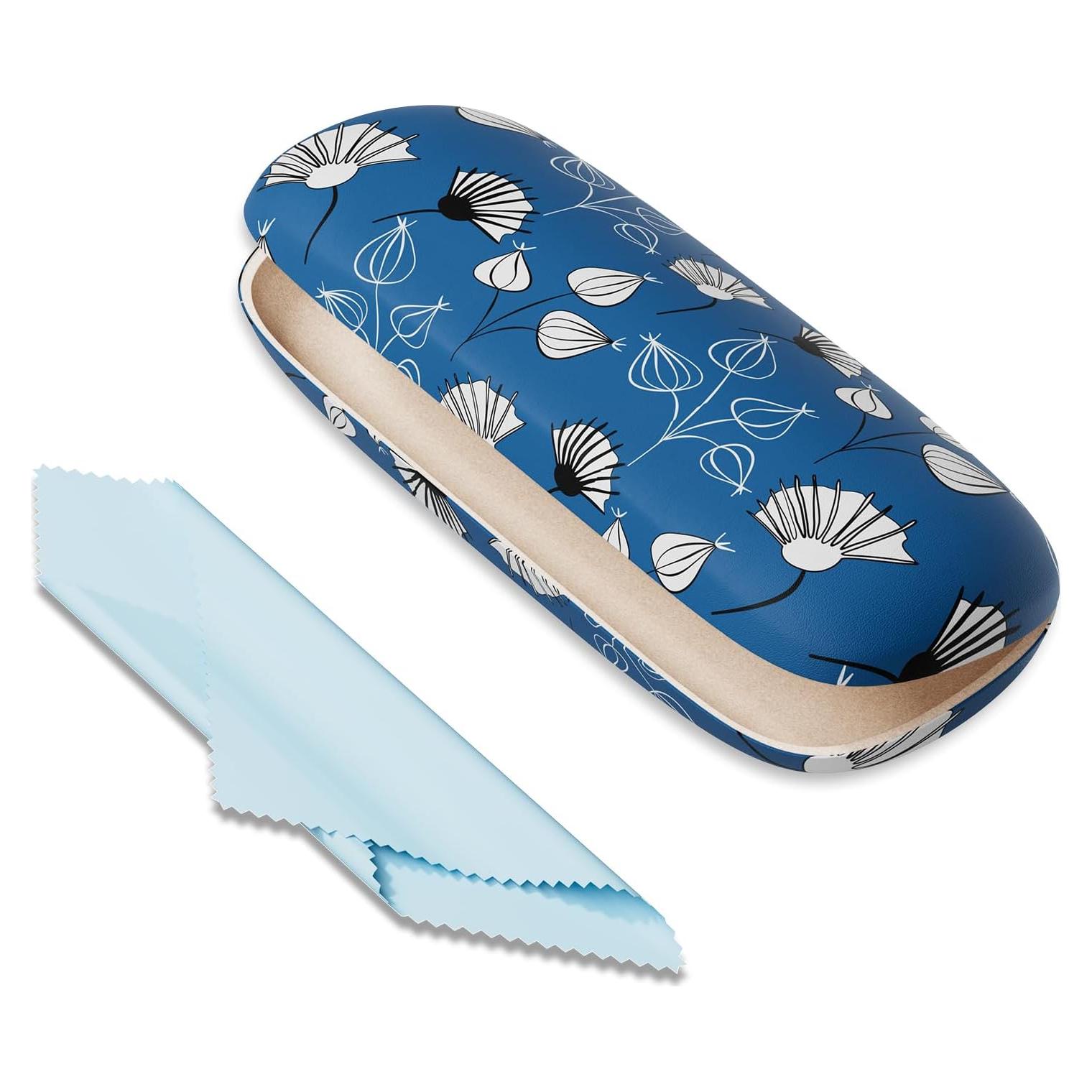 Estuche para Gafas ZAXMEY Duro Floral con Paño de Limpieza