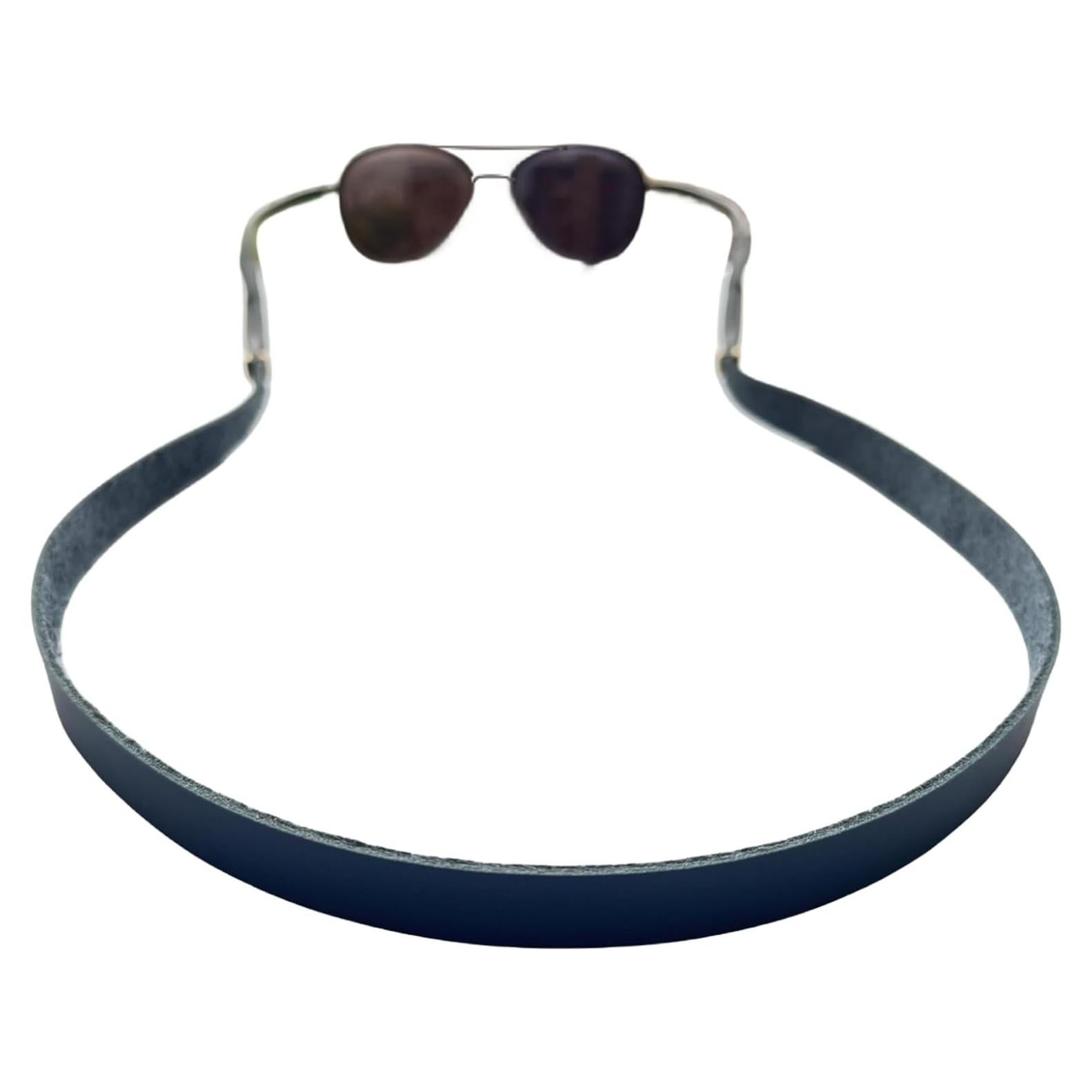 Correa de Gafas de Cuero PVS-002 Azul Océano Unisex