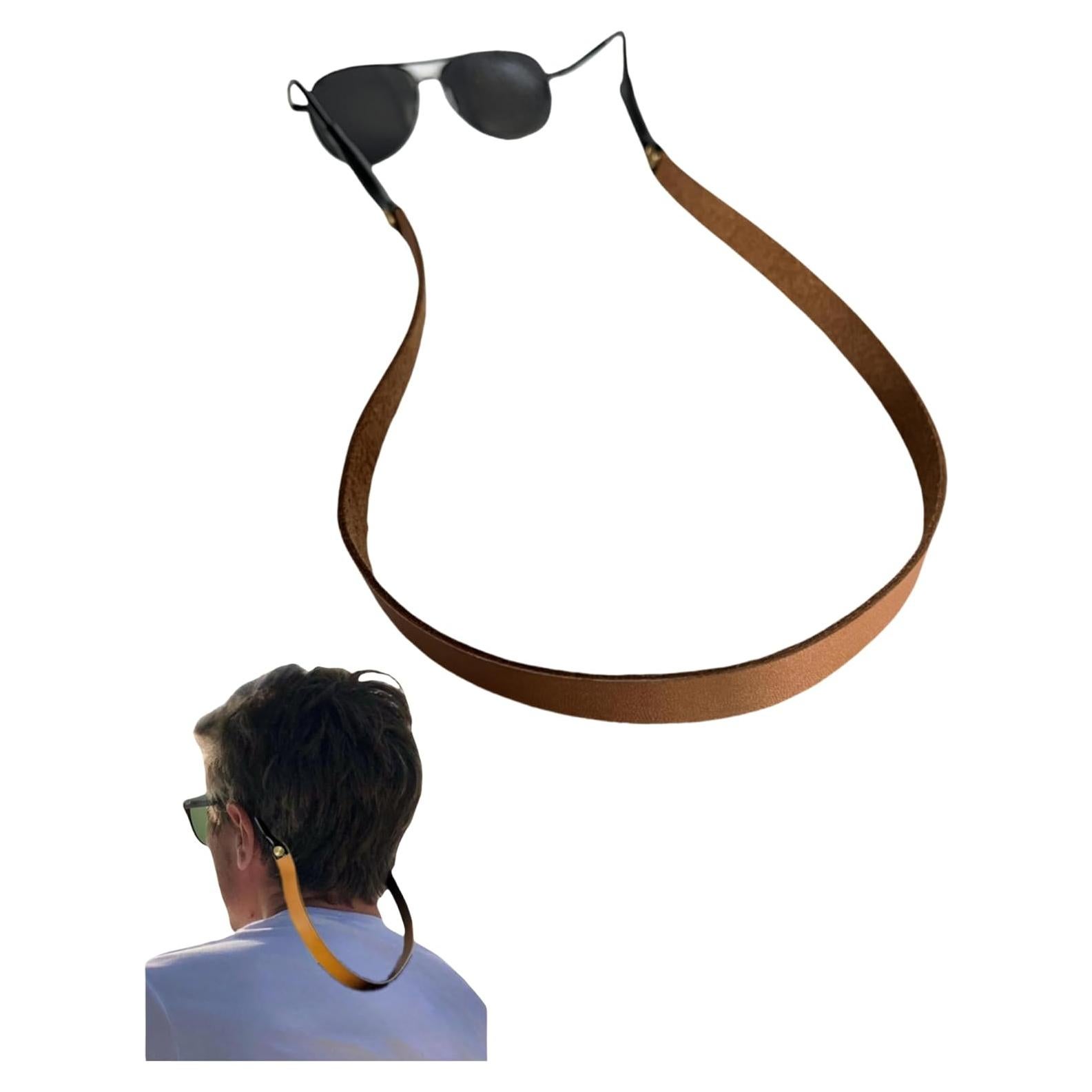 Correa de Gafas de Cuero PVS-002 Marrón Avellana Unisex