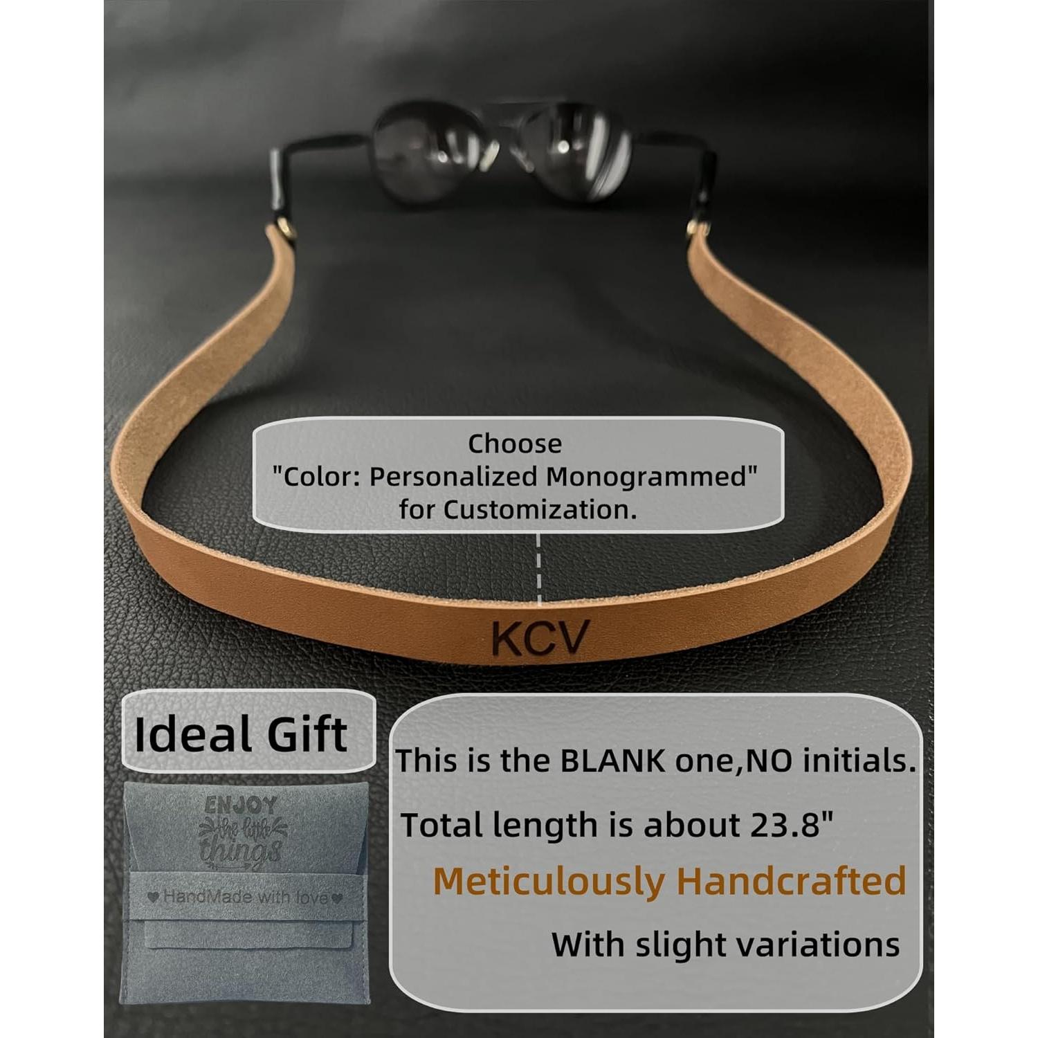 Correa de Gafas de Cuero PVS-002 Marrón Avellana Unisex