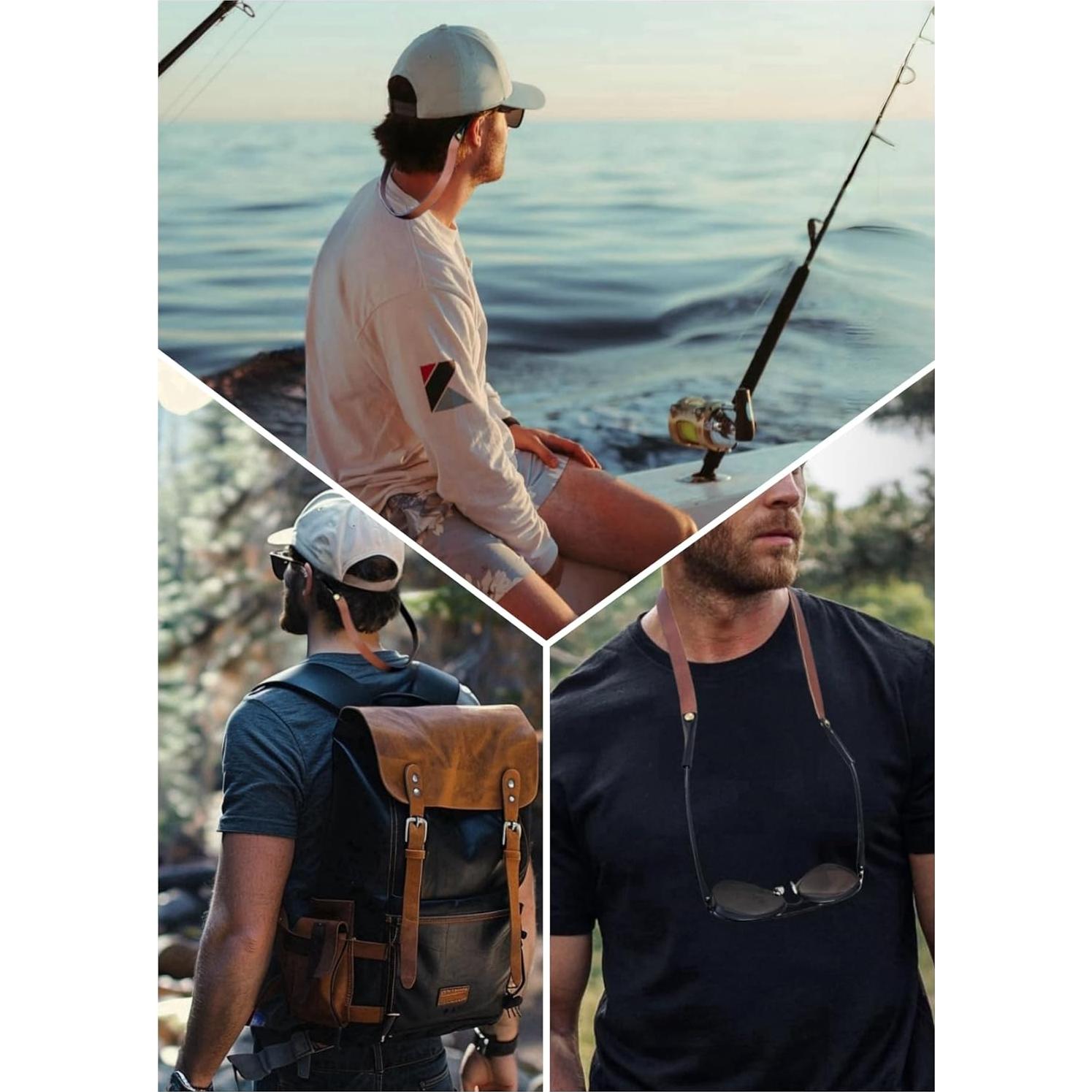 Correa de Gafas de Cuero Hecha a Mano para Hombres y Mujeres