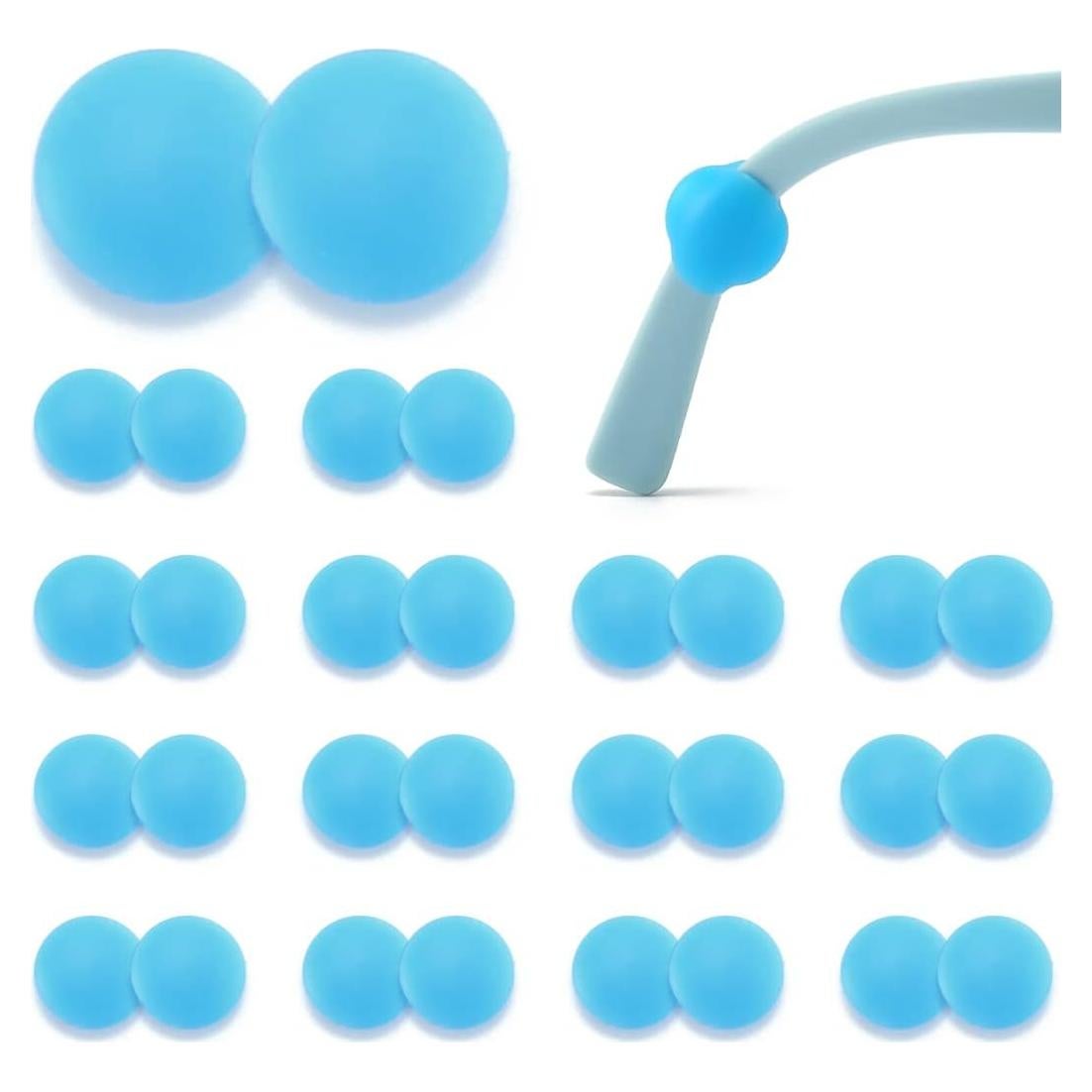 15 Pares de Retenedores de Gafas Silicona iGeyzoe Azul