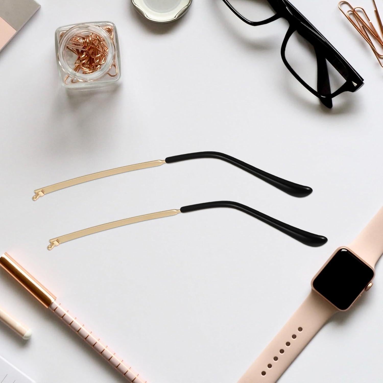 FAVOMOTO Gafas de Metal Reemplazo Universal Doradas