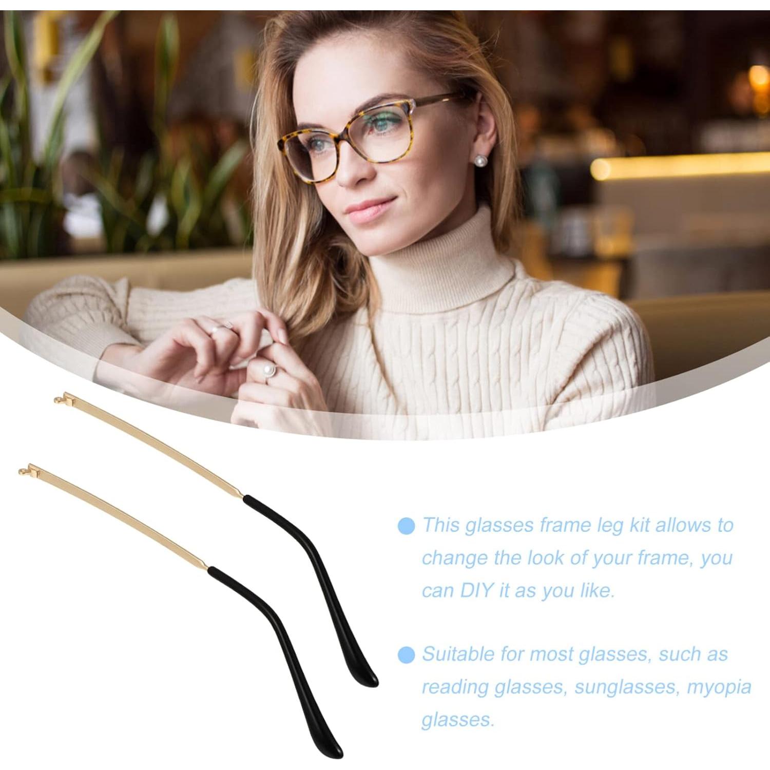 FAVOMOTO Gafas de Metal Reemplazo Universal Doradas