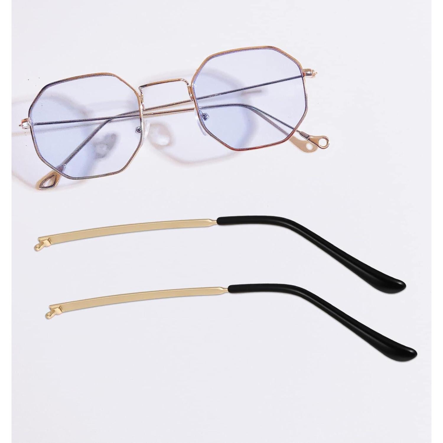 FAVOMOTO Gafas de Metal Reemplazo Universal Doradas