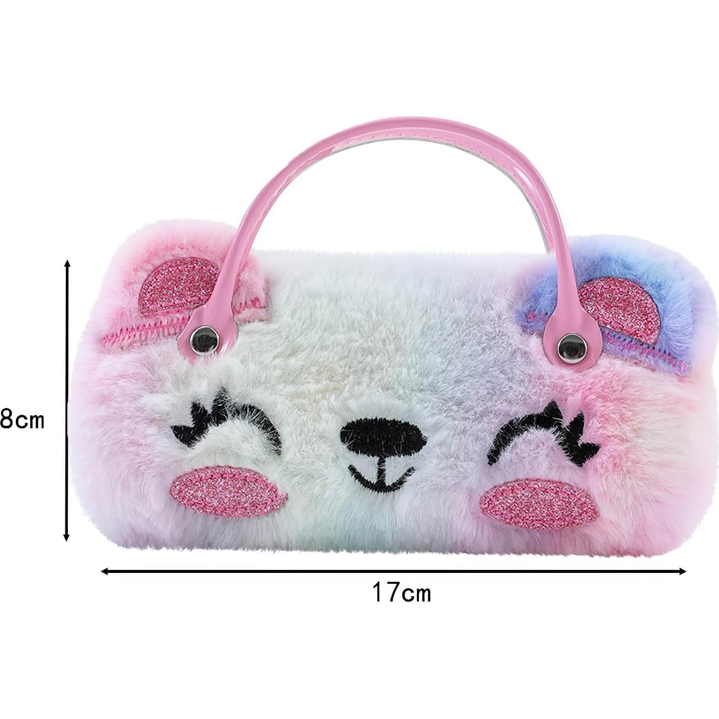 Estuche Duro de Peluche para Gafas Multicolor - XSBG003-P