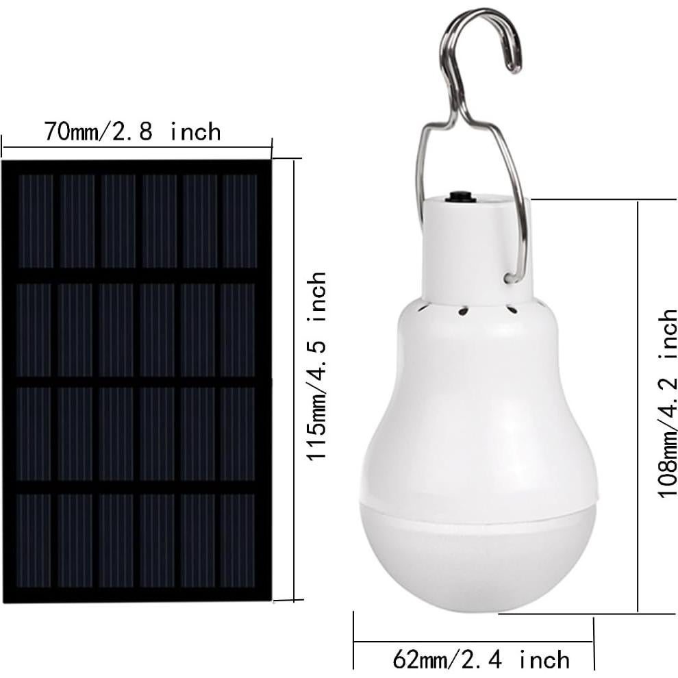 Lámpara Solar Portátil All Best S-1200 350 Lúmenes 2 Pzas