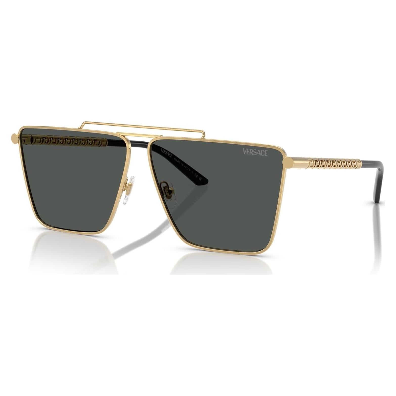 Gafas de sol Versace Hombre Marco Dorado Lentes Grises 64mm