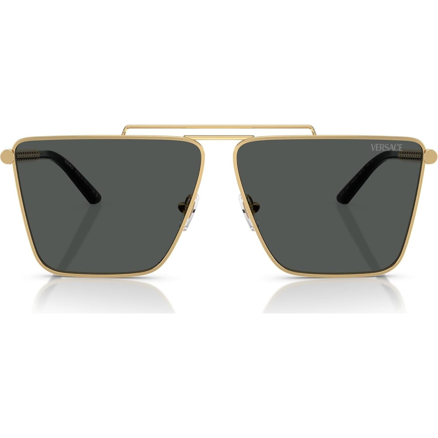 Gafas de sol Versace Hombre Marco Dorado Lentes Grises 64mm