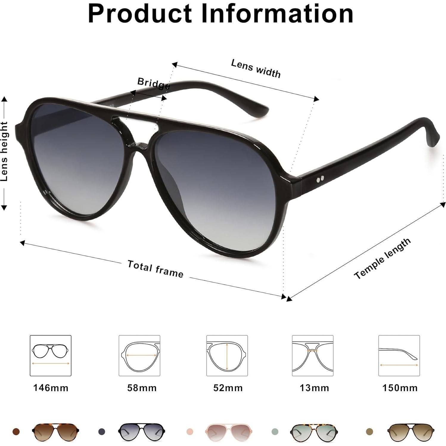 Gafas de sol aviador SOJOS SJ2201 polarizadas UV400