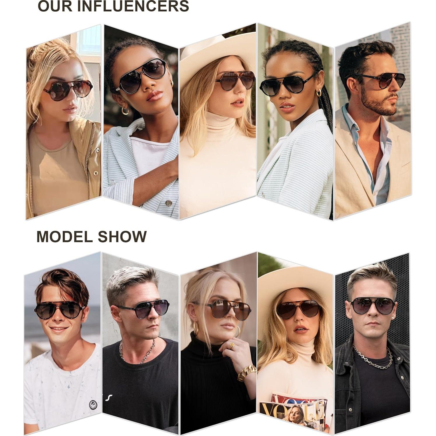 Gafas de sol polarizadas SOJOS SJ2201 aviador retro