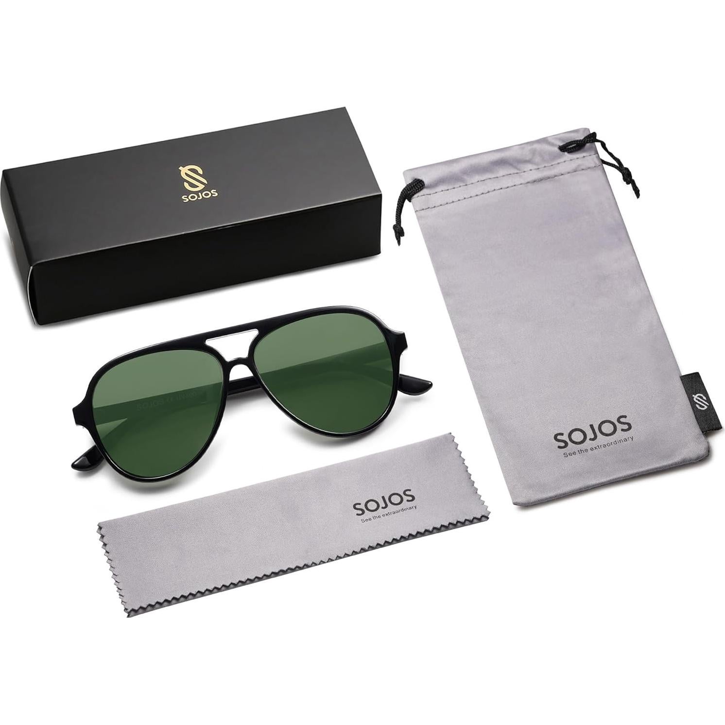 Gafas de sol polarizadas SOJOS SJ2201 aviador retro