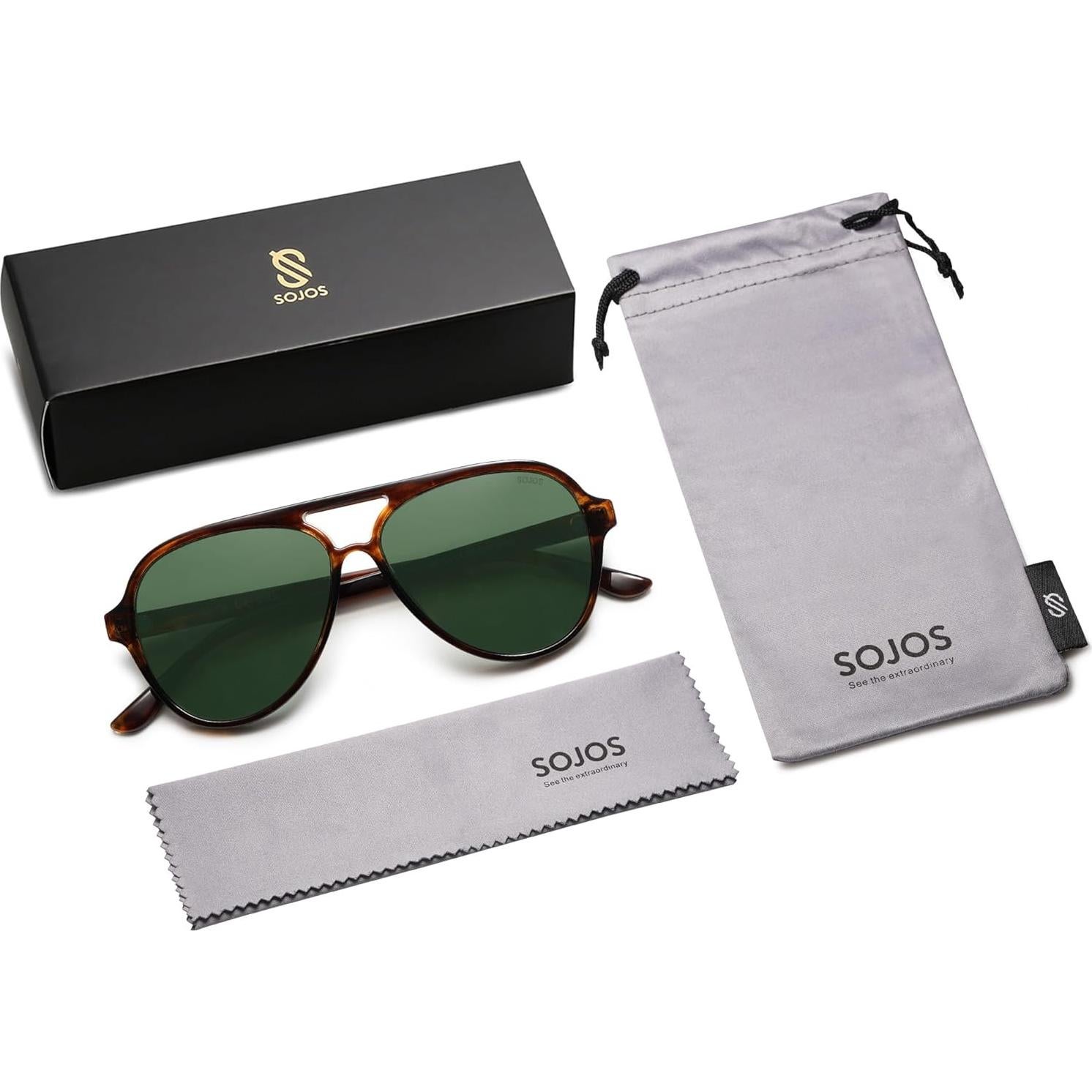 Gafas de sol polarizadas SOJOS SJ2201 aviador retro