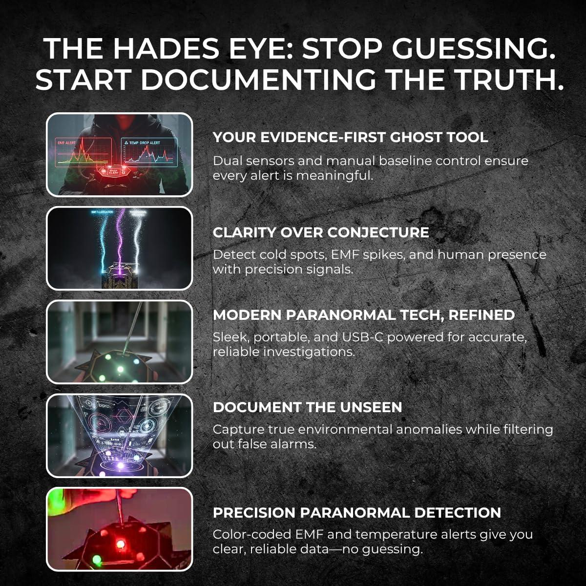 Ojo de Hades TEP-Pod | Sensor Paranormal Compacto Recargable