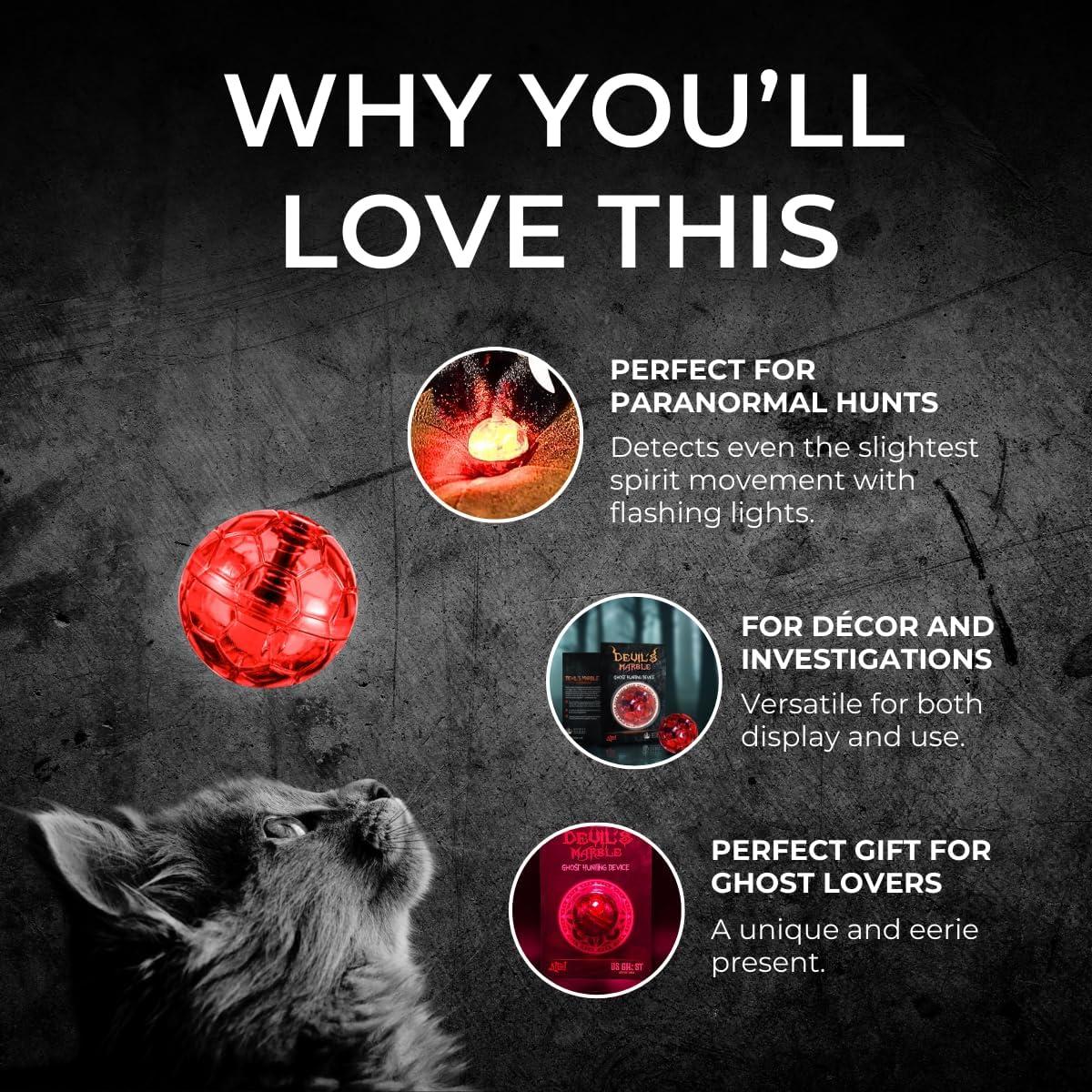 Canica del Diablo US Ghost Adventures - Sensor Iluminado para Caza de Fantasmas