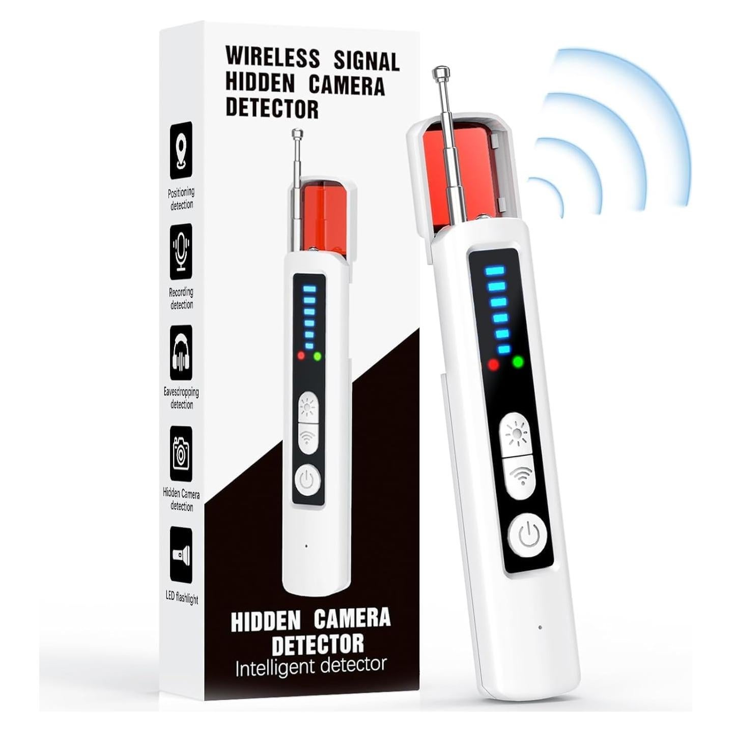 Detector de cámaras ocultas BSTCY PRO - Portátil, 6 Sensibilidades