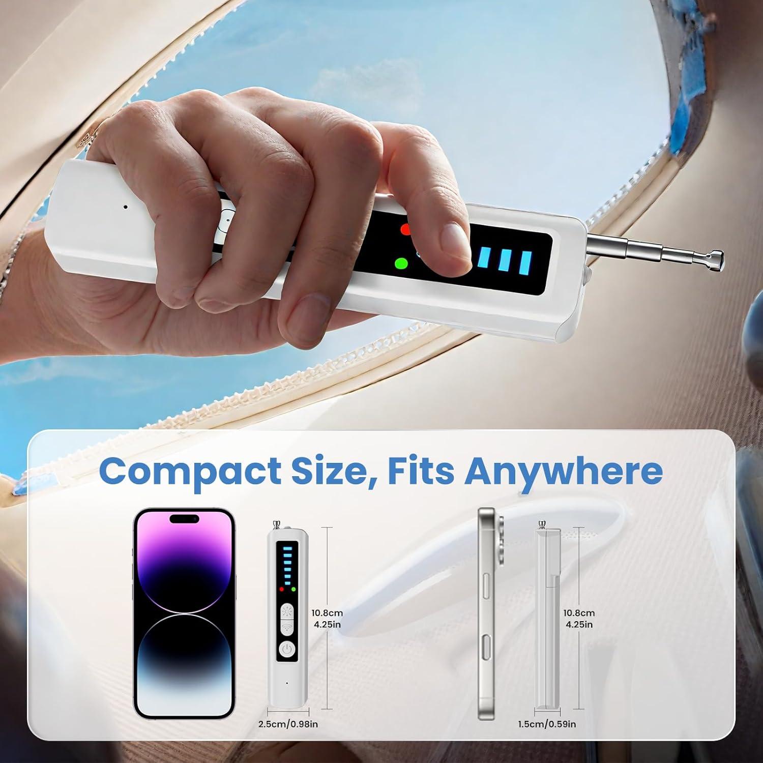 Detector de cámaras ocultas BSTCY PRO - Portátil, 6 Sensibilidades