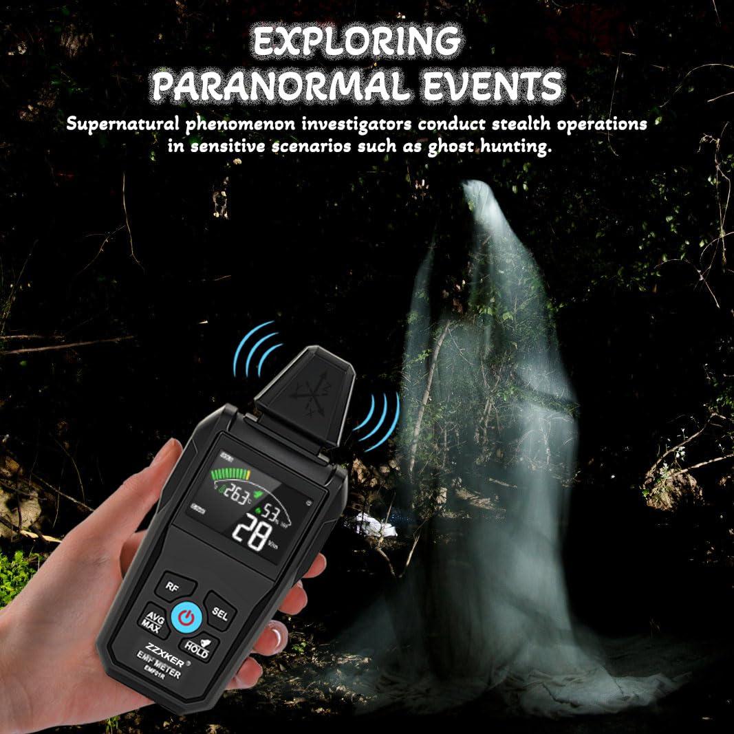 Detector de Radiación EMF 5-en-1 Zzxker - Campo Eléctrico, Magnético, RF, Temperatura y Humedad