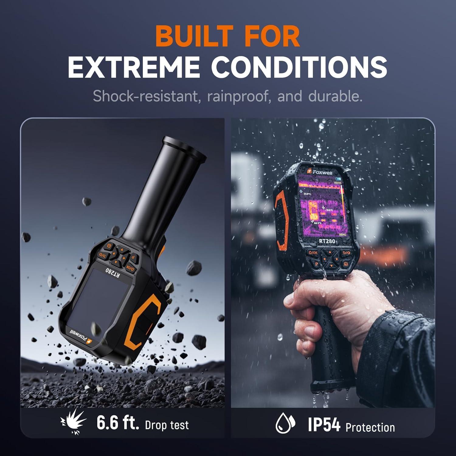 Cámara Termográfica FOXWELL RT280, LCD 2.8" 320x240, 32GB