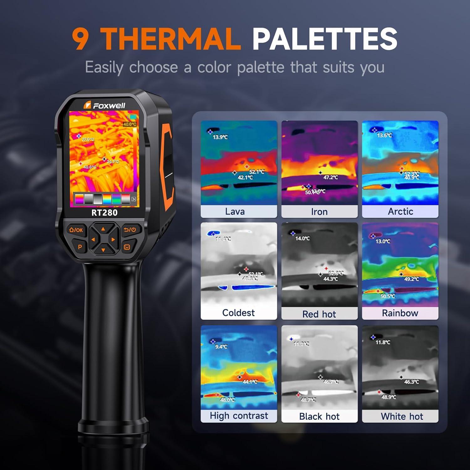 Cámara Termográfica FOXWELL RT280, LCD 2.8" 320x240, 32GB