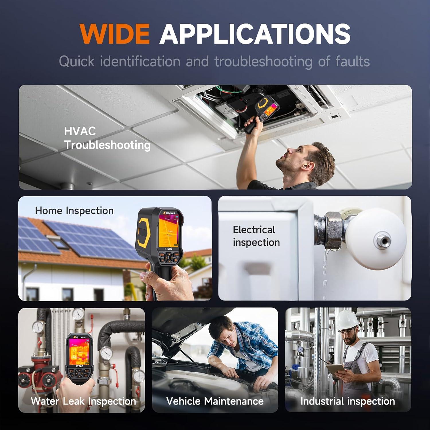 Cámara Termográfica FOXWELL RT280, LCD 2.8" 320x240, 32GB