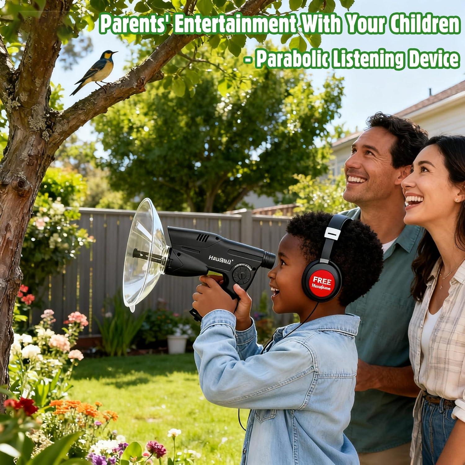 Dispositivo de Escucha Parabólico HAUSBELL 8X para Niños