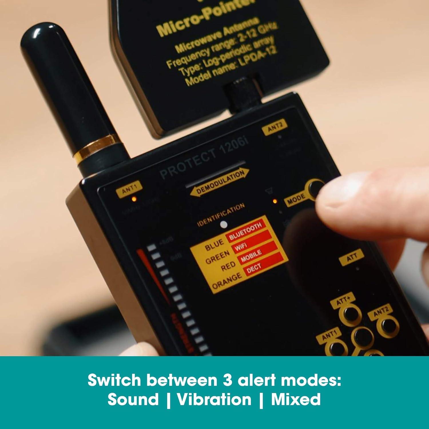 Detector de Frecuencia Digital DiscoverIt DD1206 Profesional RF Bluetooth WiFi