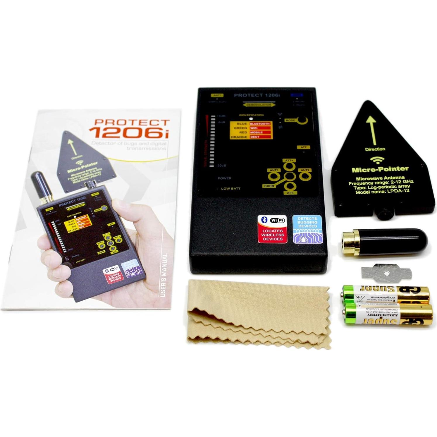 Detector de Frecuencia Digital DiscoverIt DD1206 Profesional RF Bluetooth WiFi