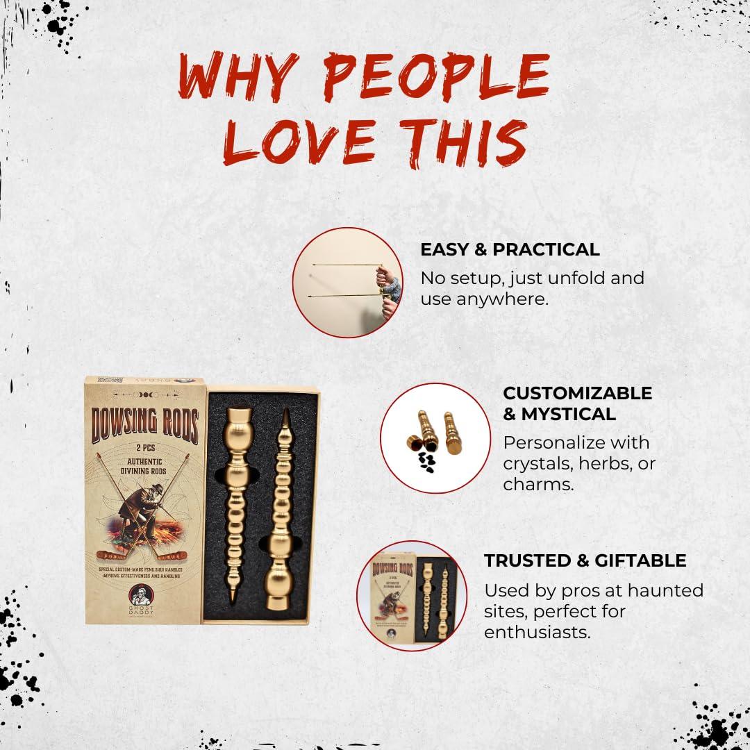 Juego de Varillas de Radiestesia de Cobre US Ghost Adventures 35.56 cm