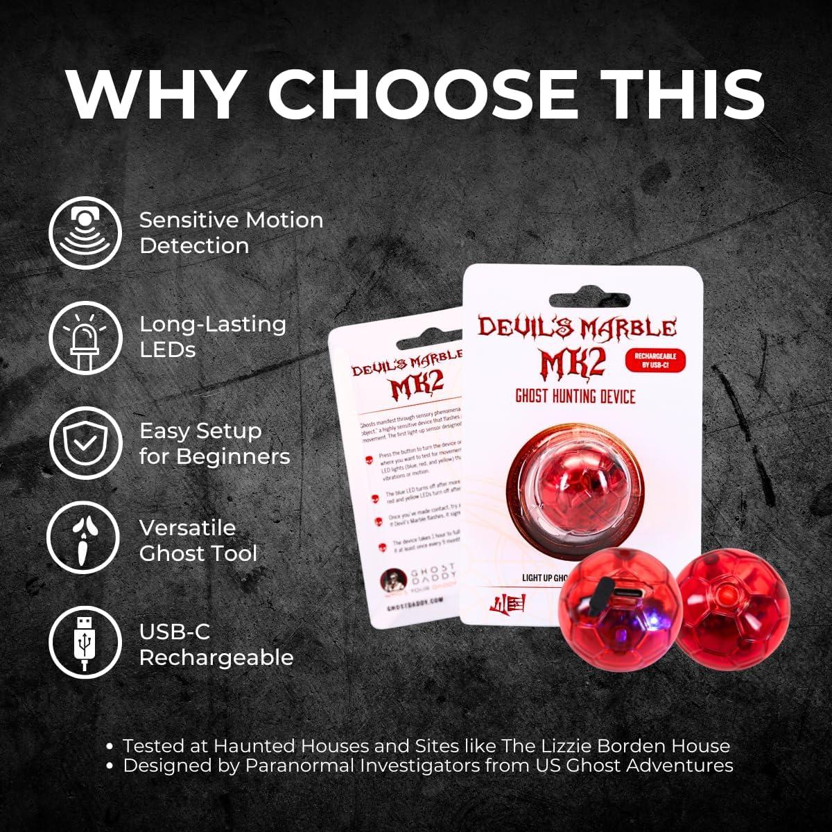 Bola de Detección LED Recargable USB-C Ghost Daddy DMK2