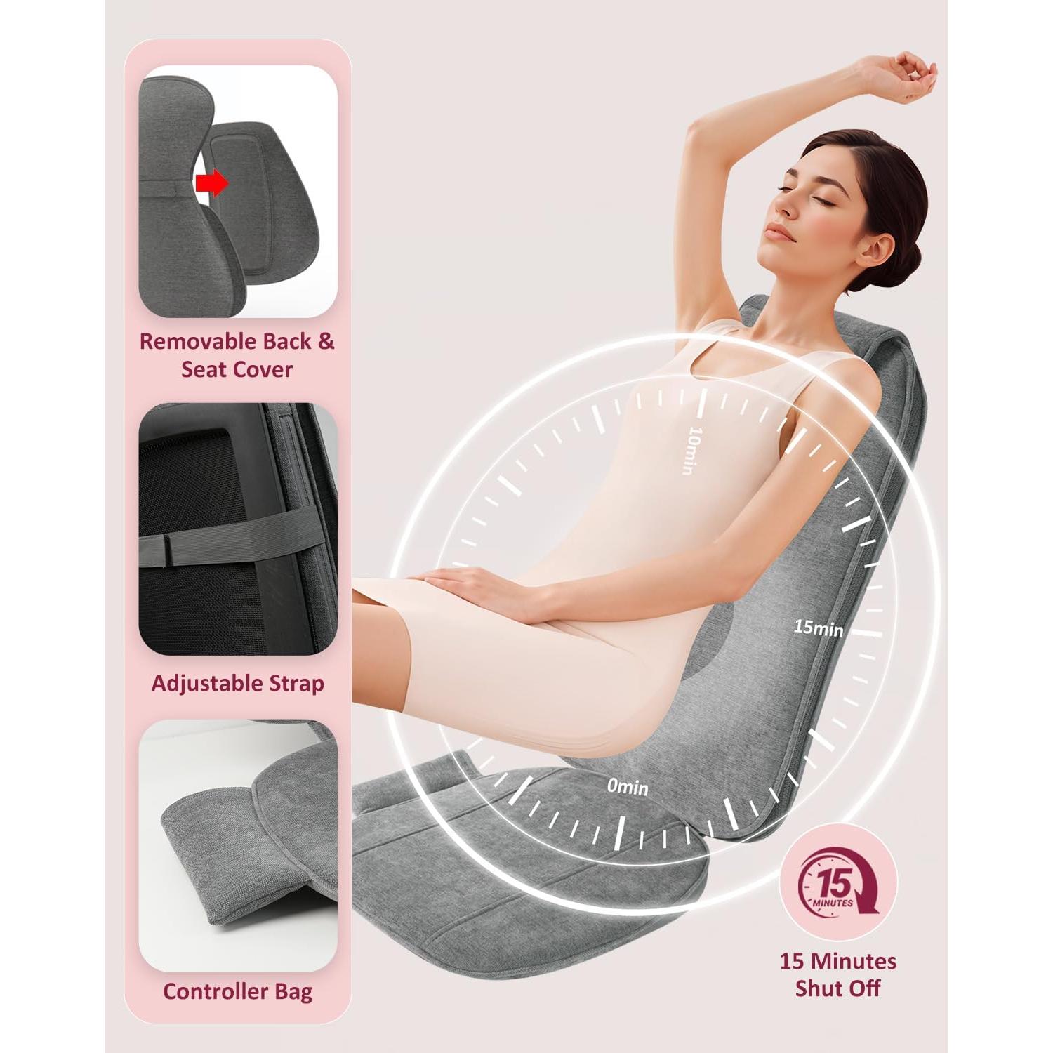 Masajeador de Espalda Shiatsu THERAZZAGGE TZ-2208 con Calor