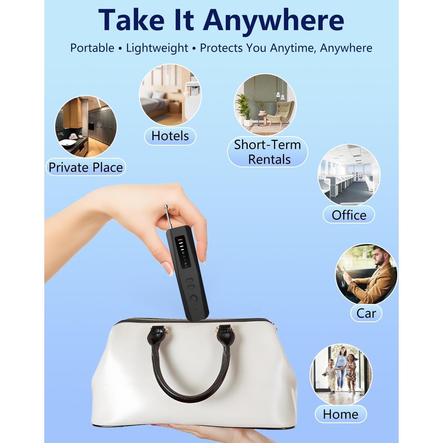 Detector de Cámaras Ocultas Bextgoo T16-DT 6 en 1 Portátil