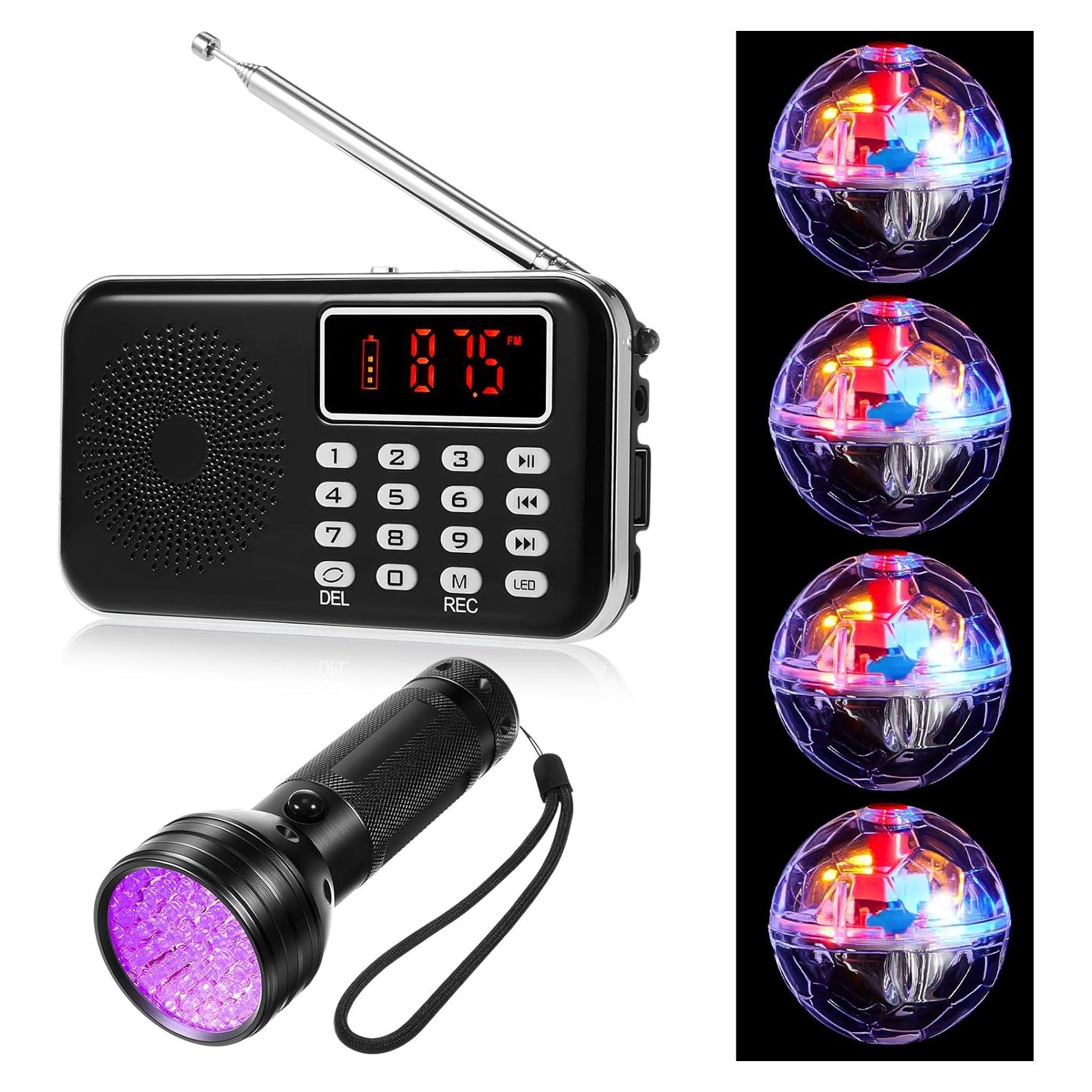Kit de Caza de Fantasmas Dunzy 6 Piezas con Radio y Linterna UV