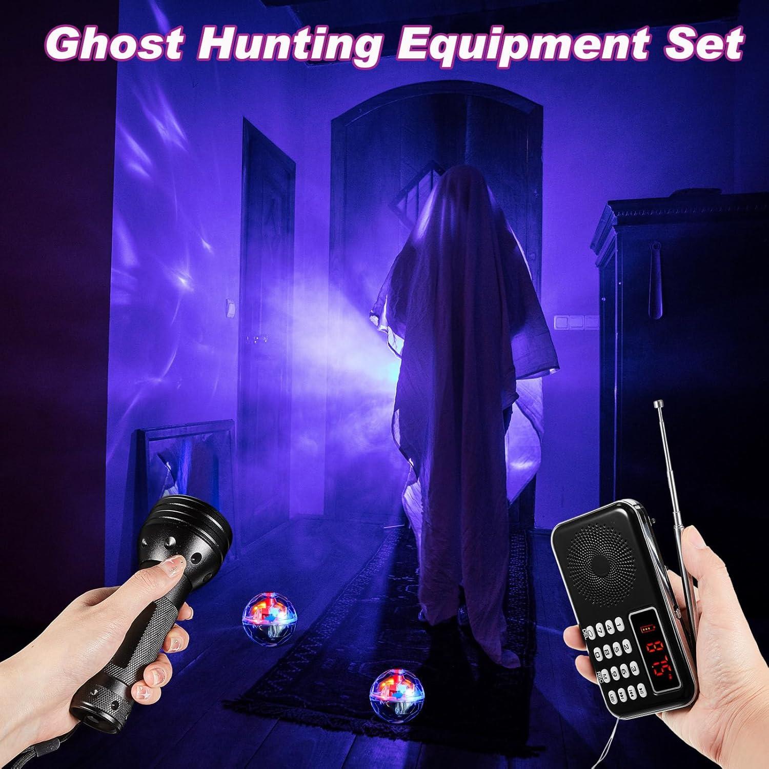 Kit de Caza de Fantasmas Dunzy 6 Piezas con Radio y Linterna UV