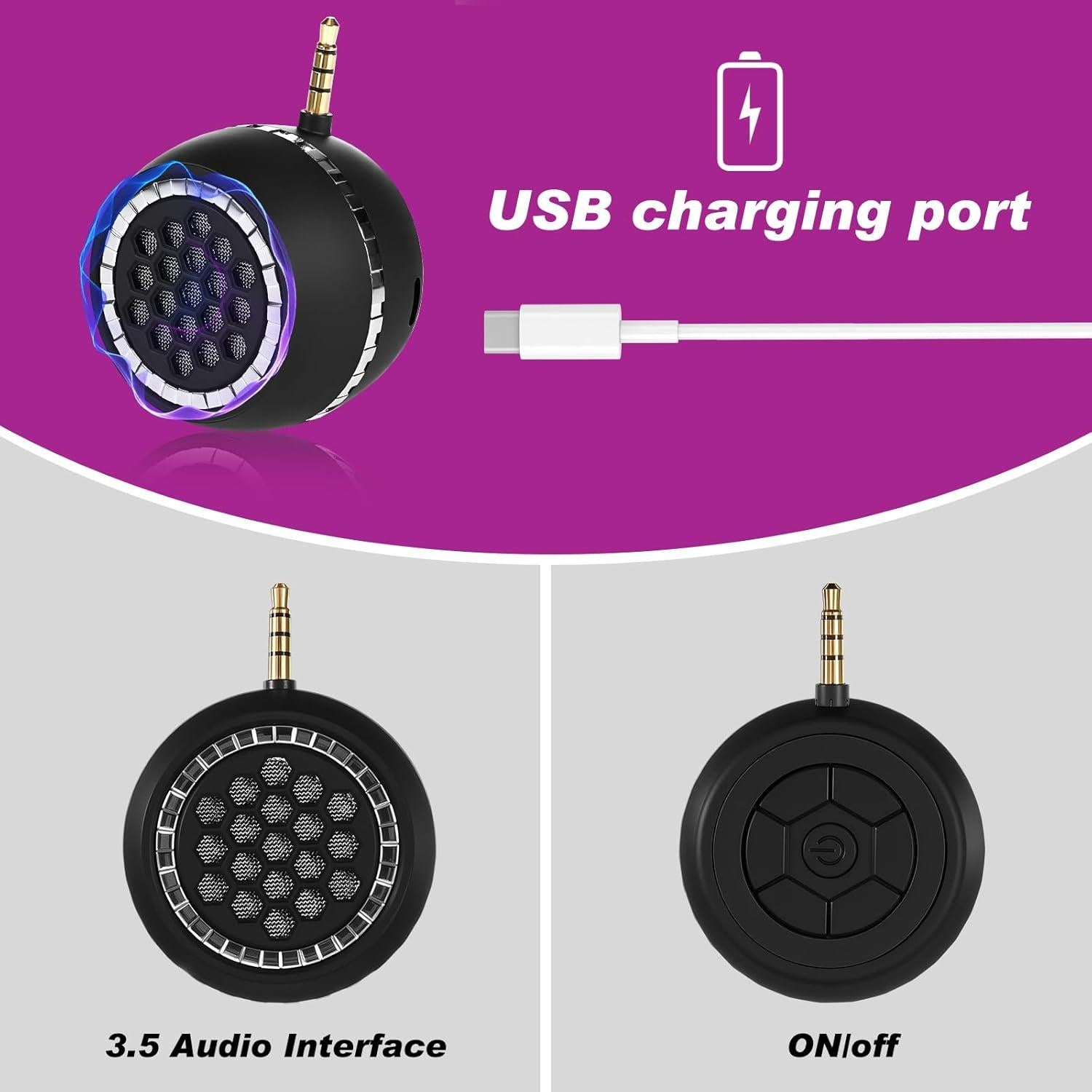 Altavoz de Caza Fantasmas Tellegloww QMF1056 Portátil 4.57cm