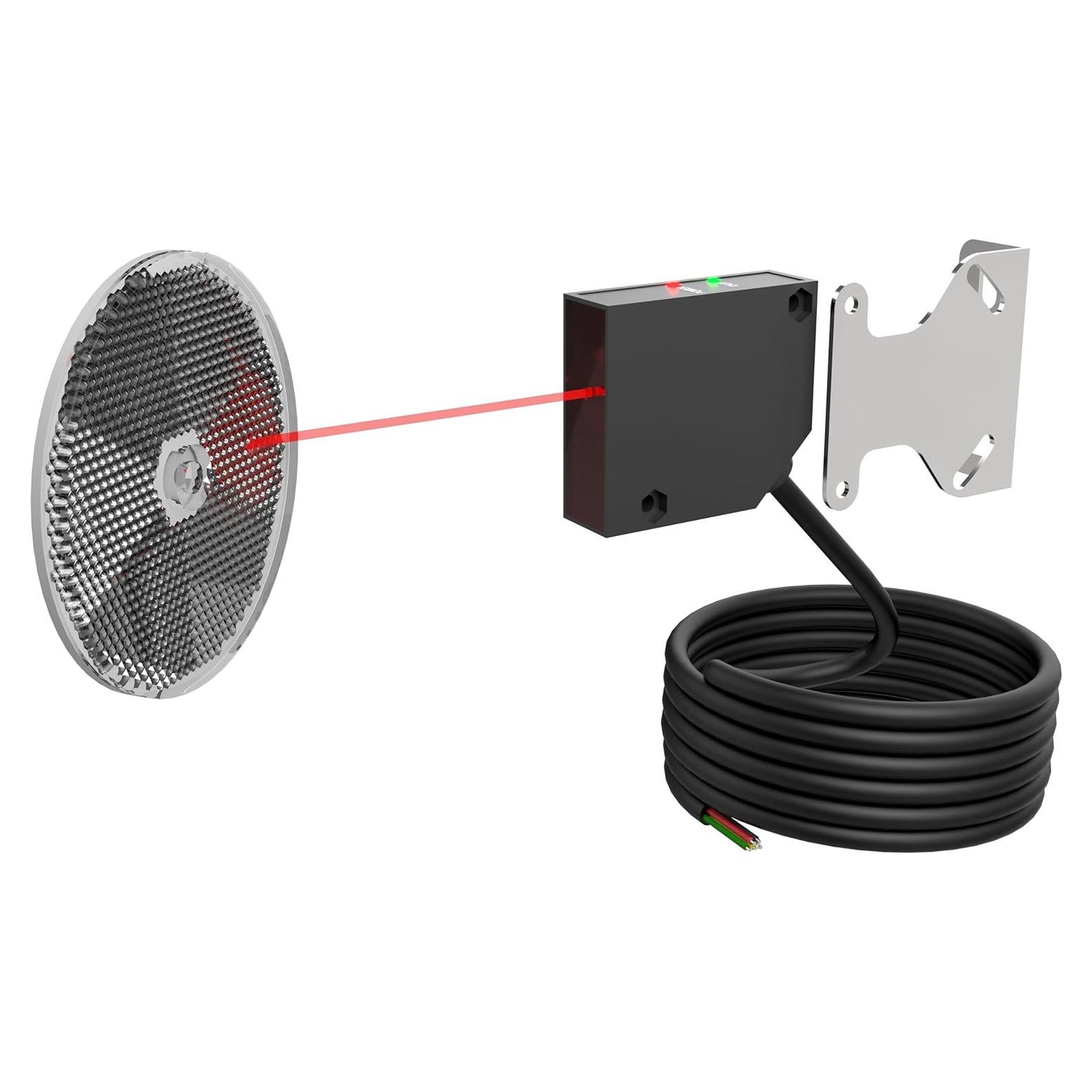 Sensor Fotoeléctrico Retro-Reflectante Blütezeit 12m Montaje Pared