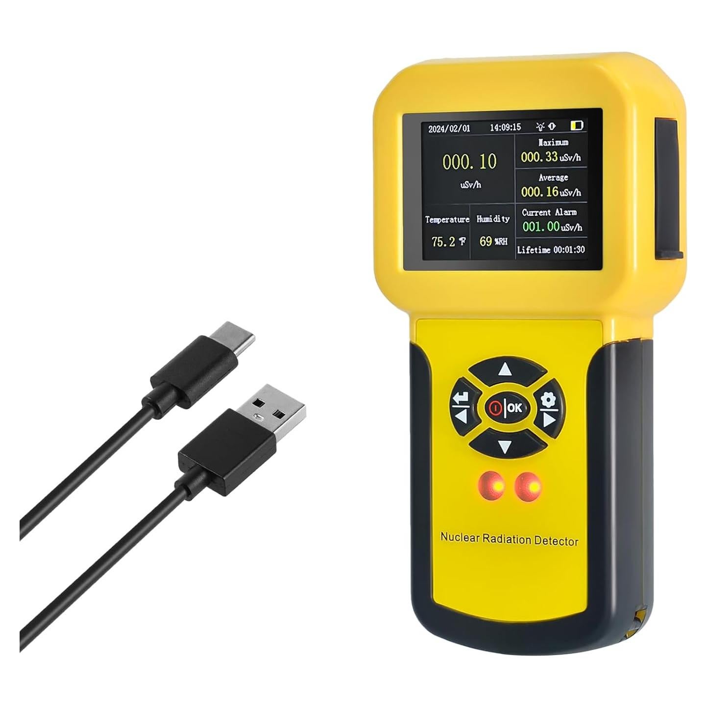 Detector de Radiación AOPUTTRIVER AP-886A con Pantalla LCD